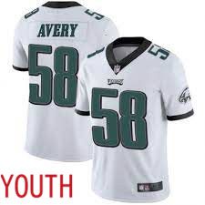 Youth Philadelphia Eagles 58 Genard Avery White Nike Limited Player NFL Jersey